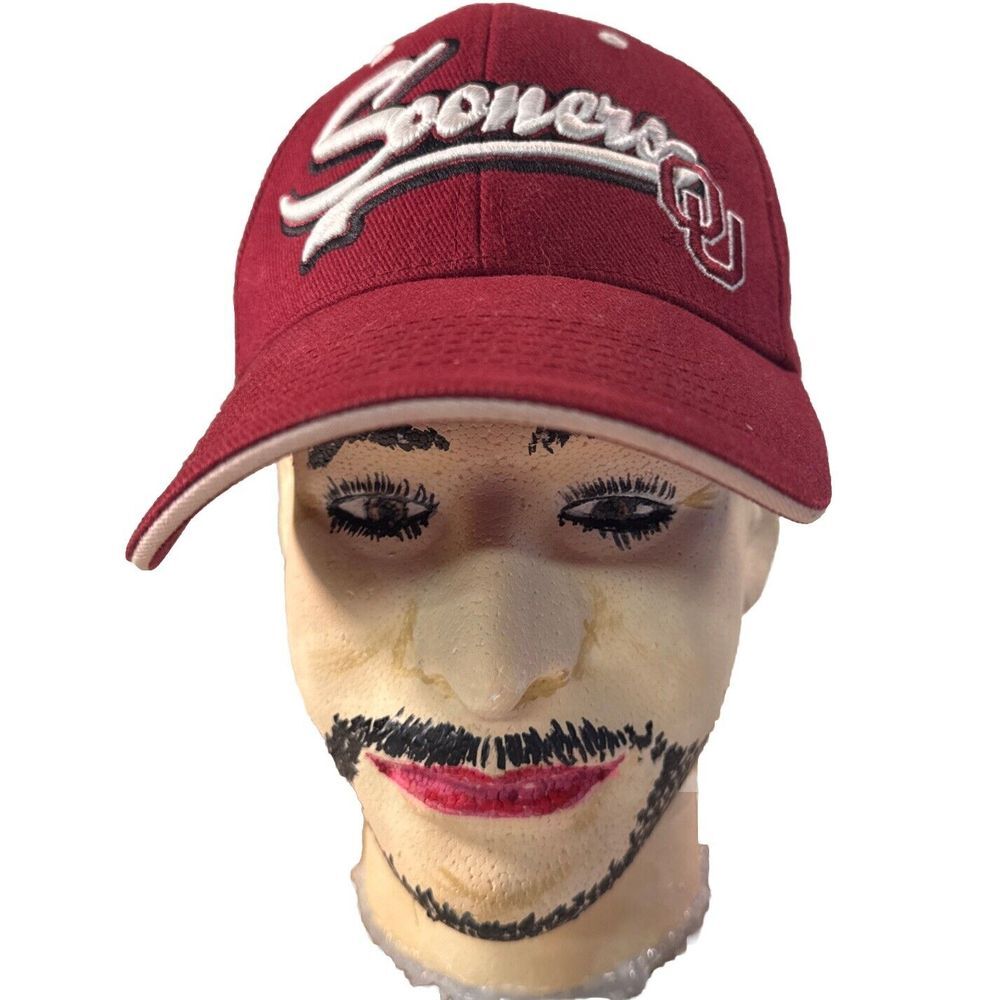 Oklahoma Sooners OU Hat Strap‎ back Cap Red Adjustable, College, Football, Vtg
